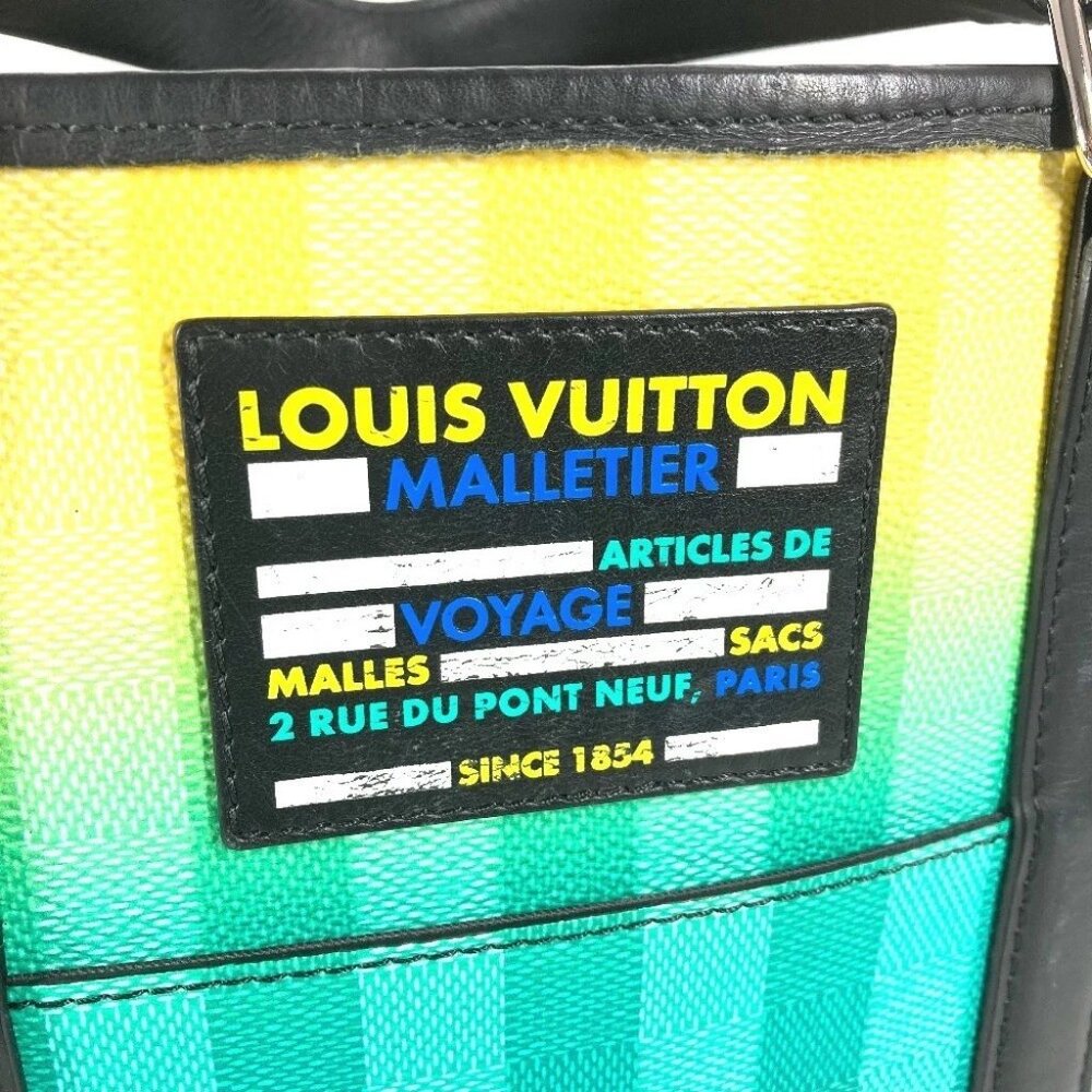 LOUIS VUITTON M59919 damier stripe Weekend Tote PM Hand Bag Tote Bag - Picture 10 of 16